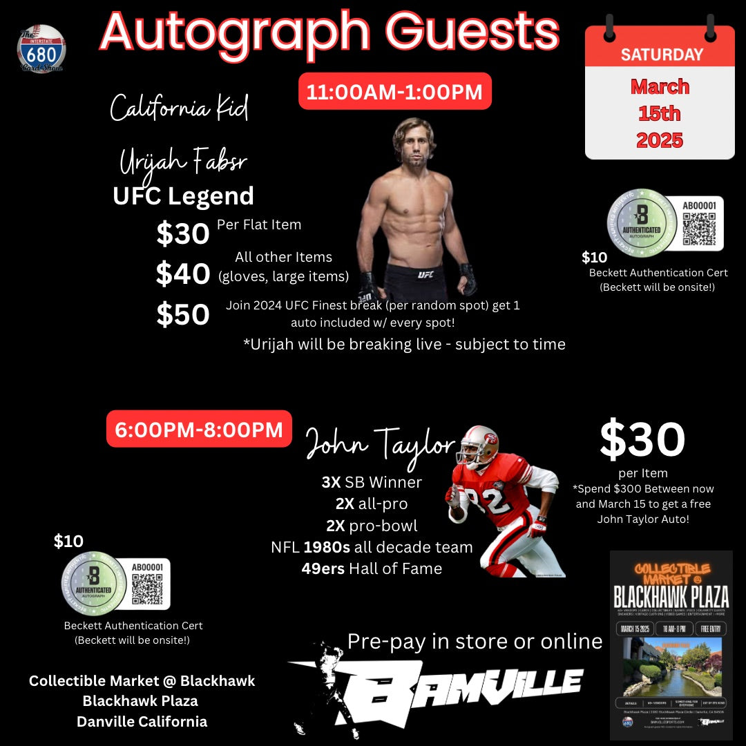 Urijah Faber Flat Auto (Gloves, non-flat, Larger Items)