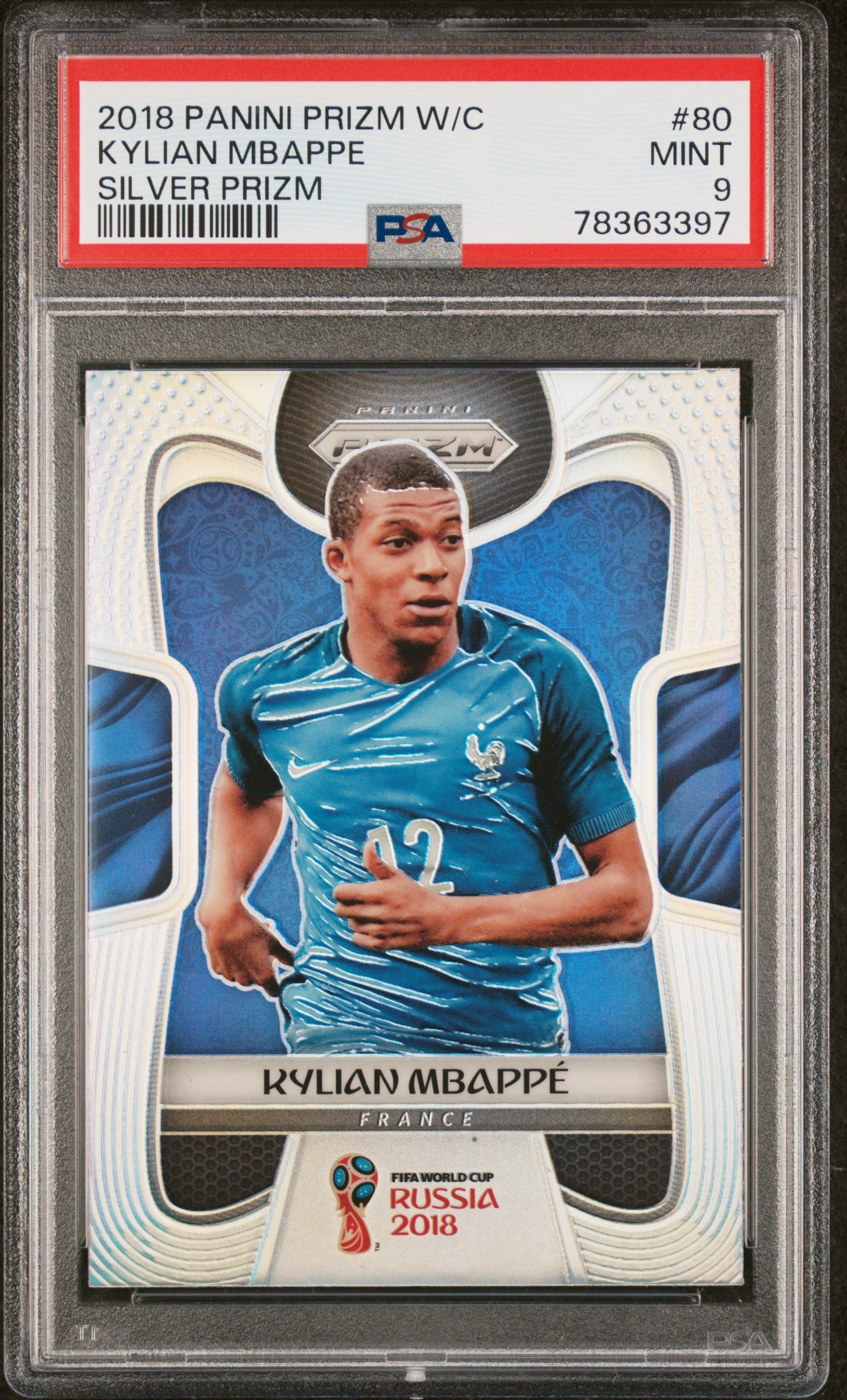 2018 PANINI PRIZM WORLD CUP #80 KYLIAN MBAPPE SILVER PRIZM