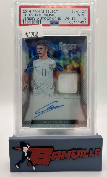 2016 PANINI SELECT JERSEY AUTOGRAPHS #JA-CP CHRISTIAN PULISIC JERSEY AUTOGRAPHS-WHITE