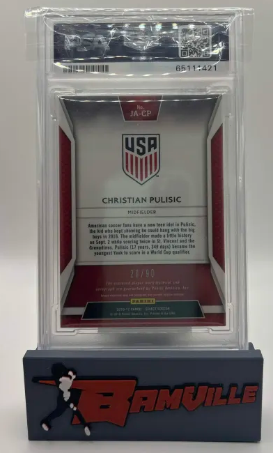 2016 PANINI SELECT JERSEY AUTOGRAPHS #JA-CP CHRISTIAN PULISIC JERSEY AUTOGRAPHS-WHITE
