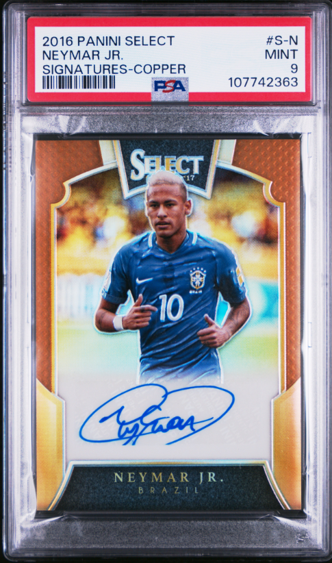 2016 PANINI SELECT SIGNATURES #S-N NEYMAR JR. SIGNATURES-COPPER